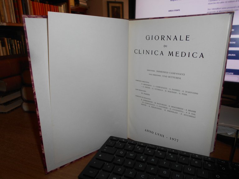 AA. VV. DOMENICO CAMPANACCI. Giornale di Clinica Medica Anno LVIII …