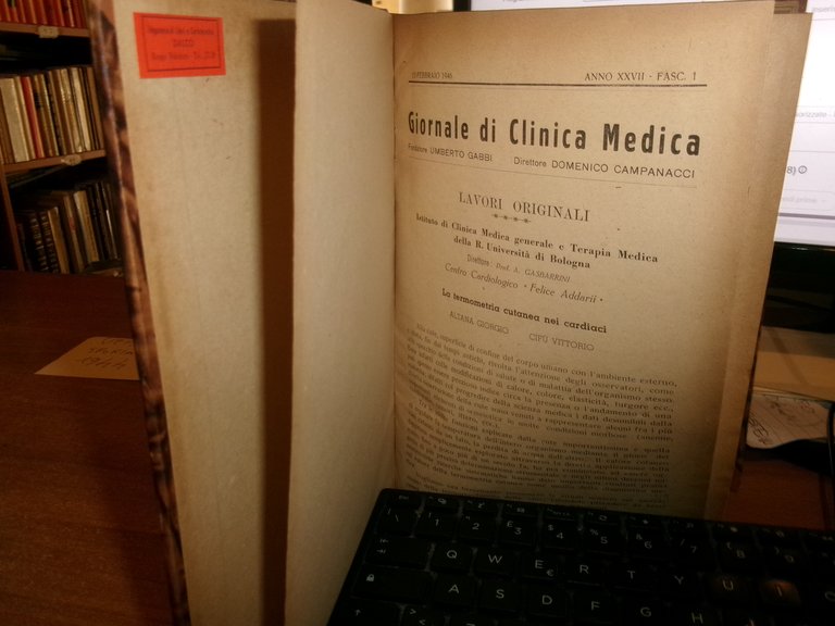 AA. VV. GIORNALE di CLINICA MEDICA 1946