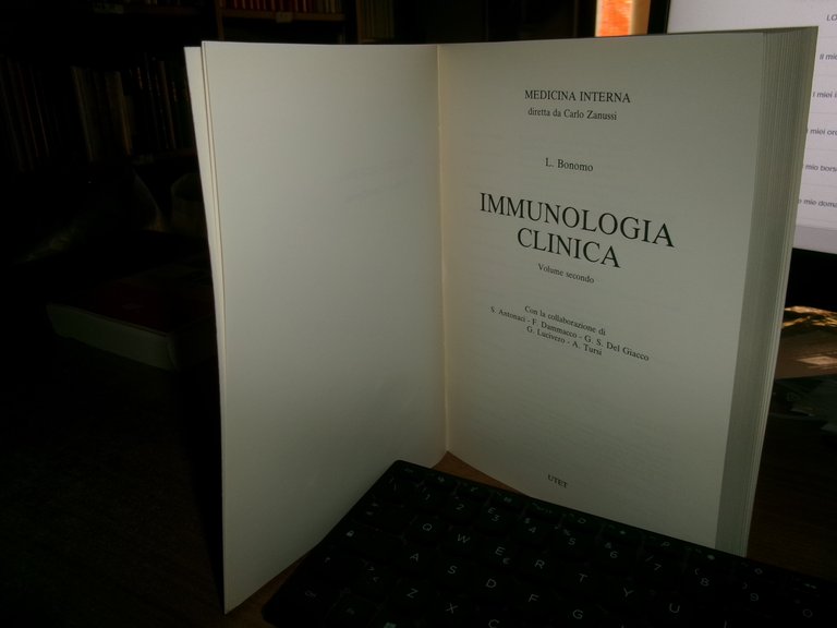 AA. VV. IMMUNOLOGIA CLINICA. 2 volumi di L. BONOMO 1992