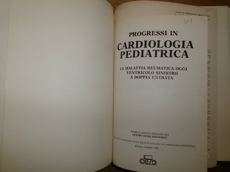 AA. VV. Istituto di Cardiologia Pubblicazioni Scientifiche 1985 - 1987