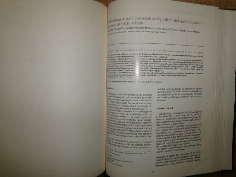 AA. VV. Istituto di Cardiologia Pubblicazioni Scientifiche 1990-1992