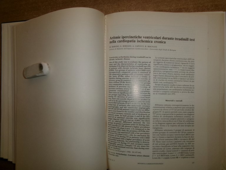 AA. VV. Istituto di Cardiologia Pubblicazioni Scientifiche 1990-1992