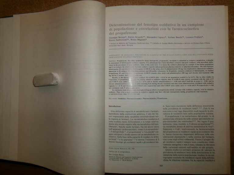 AA. VV. Istituto di Cardiologia Pubblicazioni Scientifiche 1990-1992