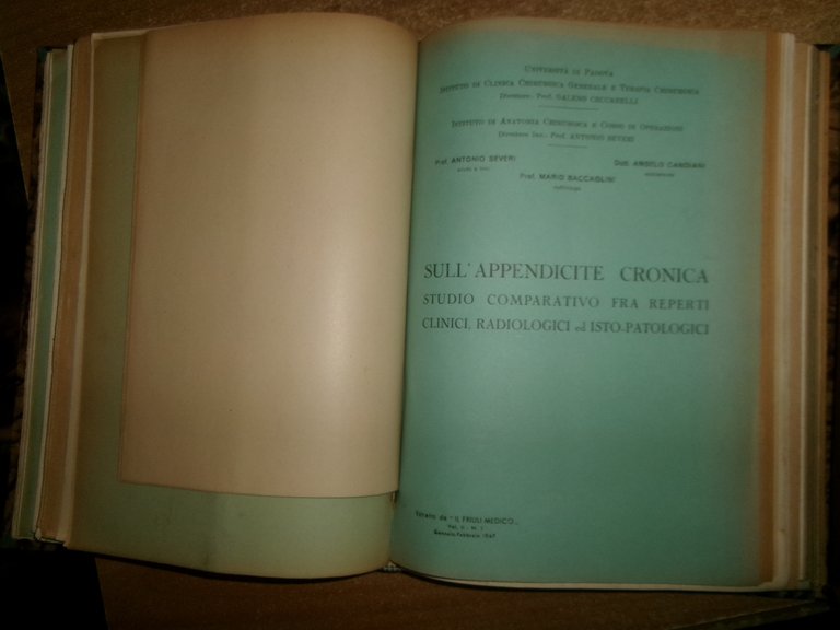 AA. VV. MISCELLANEA Apparato Digerente Fegato e vie biliari. Opuscoli/estratti