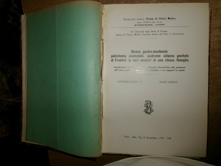 AA. VV. MISCELLANEA Apparato Digerente Fegato e vie biliari. Opuscoli/estratti