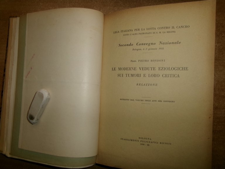 AA. VV. MISCELLANEA di numerosi estratti/opuscoli riguardanti i tumori