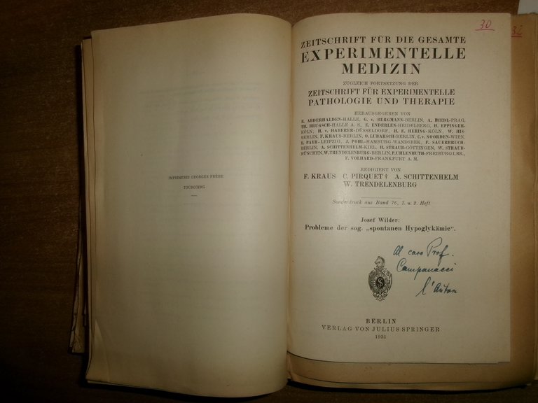 AA. VV. Miscellanea di numerosi estratti/opuscoli riguardanti il DIABETE/INSULINA