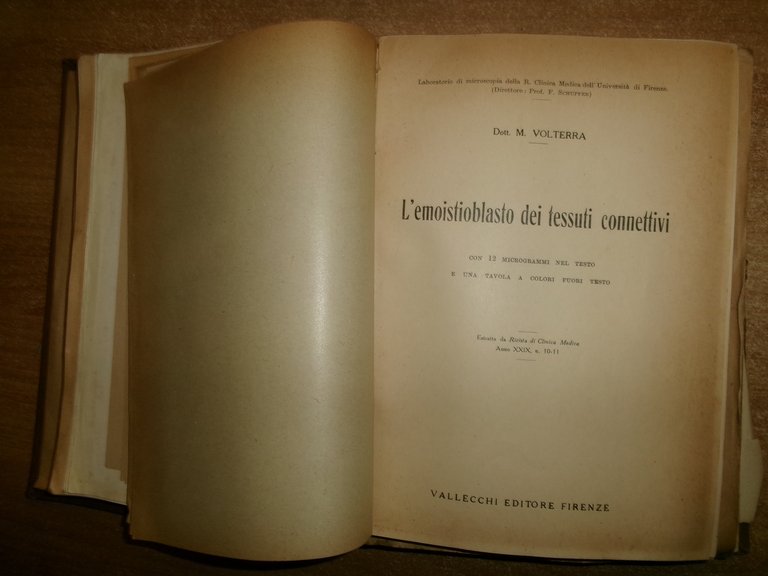 AA. VV. MISCELLANEA di numerosi estratti/opuscoli riguardanti il sangue, milza..