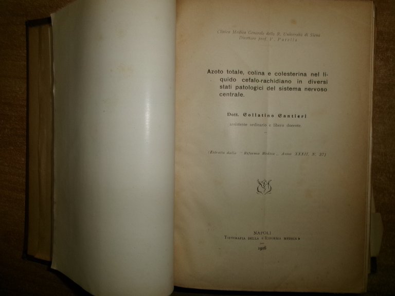 AA. VV. MISCELLANEA di numerosi estratti/opuscoli riguardanti il sangue, milza..