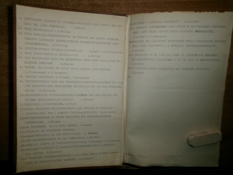 AA. VV. Miscellanea di numerosi estratti/opuscoli riguardanti il SISTEMA NERVOSO