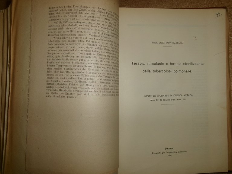 AA.VV. MISCELLANEA di numerosi opuscoli riguardanti la TUBERCOLOSI 1930