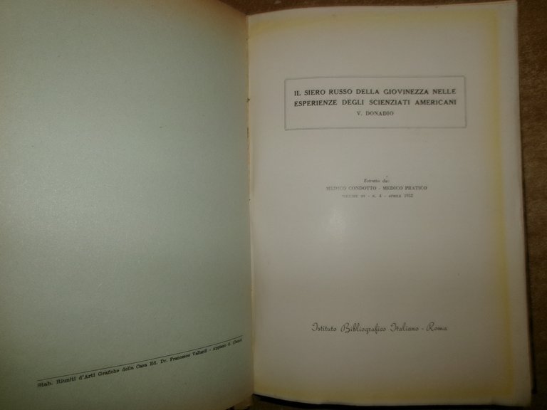 AA. VV. MISCELLANEA LABORATORIO TERAPIA. Innumerevoli Opuscoli/Estratti in 2 vol.