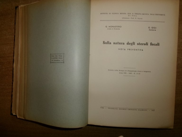 AA. VV. MISCELLANEA LABORATORIO TERAPIA. Innumerevoli Opuscoli/Estratti in 2 vol.