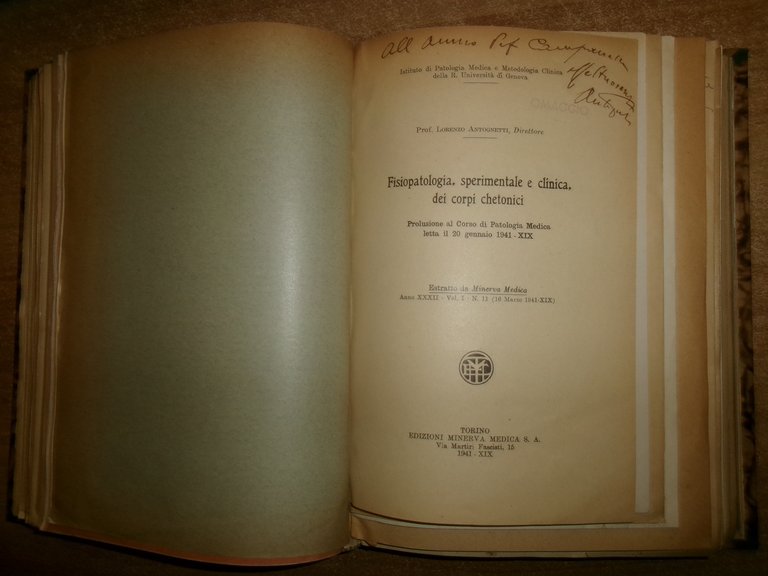 AA. VV. MISCELLANEA LABORATORIO TERAPIA. Innumerevoli Opuscoli/Estratti in 2 vol.