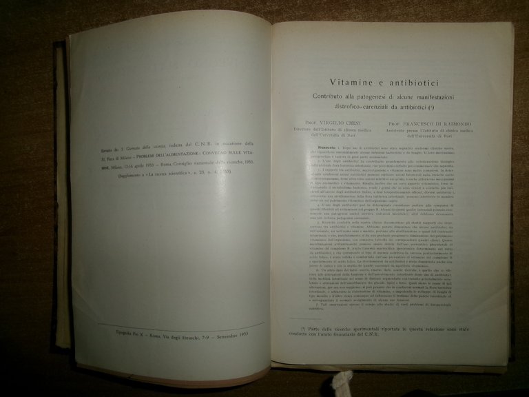 AA. VV. MISCELLANEA. Vitaminologia/Nutrizione. Numerosi estratti/opuscoli 1930