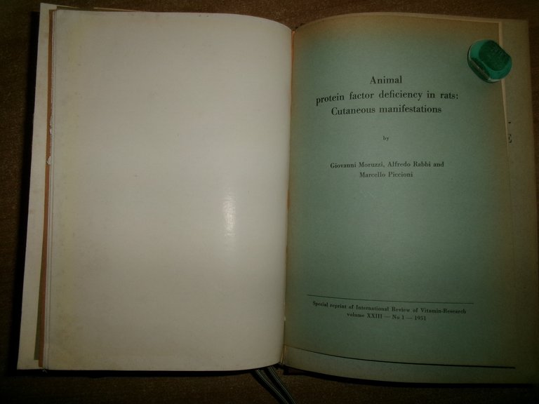AA. VV. MISCELLANEA. Vitaminologia/Nutrizione. Numerosi estratti/opuscoli 1930
