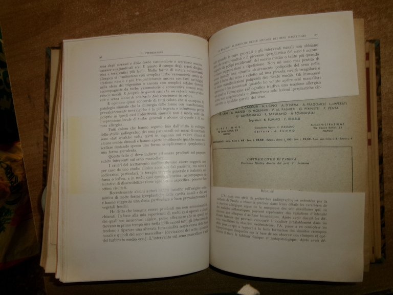 AA. VV. MISCELLANEA. MALATTIE ALLERGICHE. Raccolta di numerosi estratti/opuscoli 1947