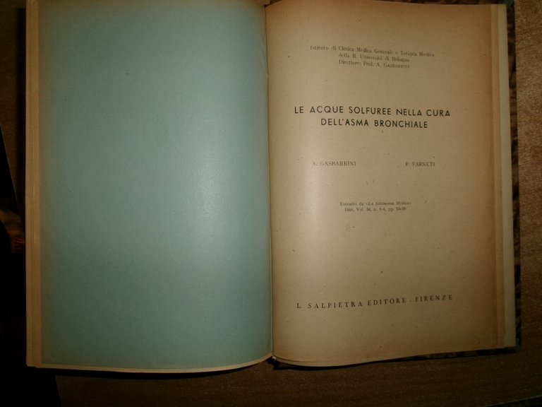 AA. VV. MISCELLANEA. MALATTIE ALLERGICHE. Raccolta di numerosi estratti/opuscoli 1947