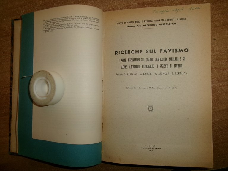 AA. VV. MISCELLANEA. MALATTIE ALLERGICHE. Raccolta di numerosi estratti/opuscoli 1947