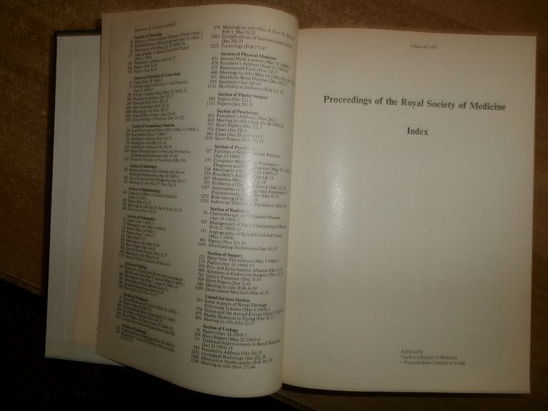 AA. VV. Proceedings of the ROYAL SOCIETY of MEDICINE. Volume …