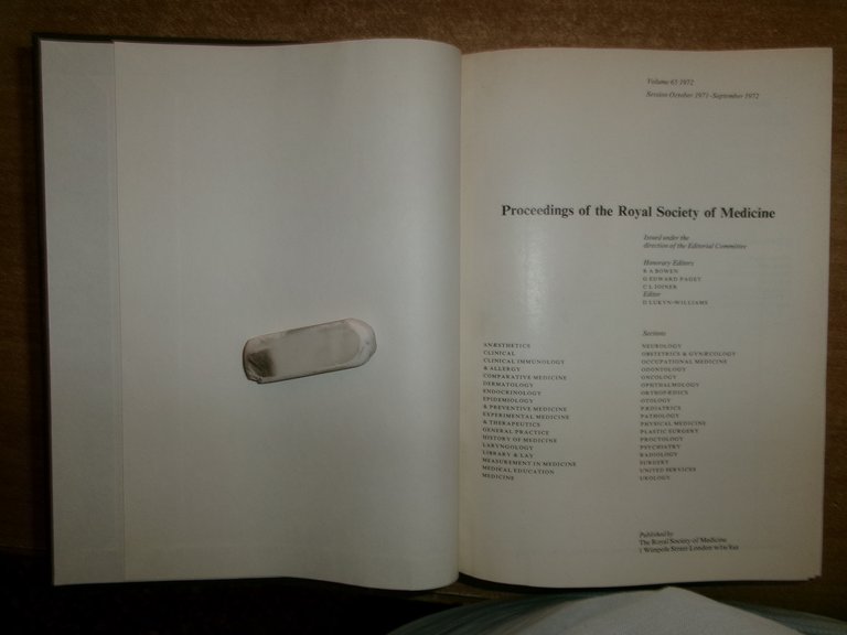 AA. VV. Proceedings of the ROYAL SOCIETY of MEDICINE. Volume …