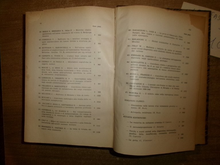 AA. VV. Prof. CAMPANACCI GIORNALE di CLINICA MEDICA 1951