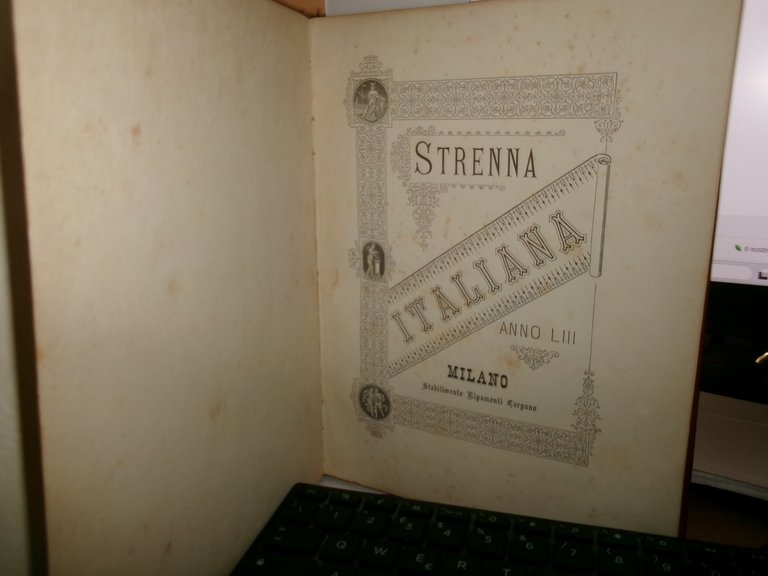 AA.VV. STRENNA ITALIANA 1887 Anno LIII - Milano, Ripamonti Carpano, …
