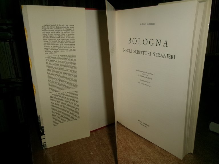 ALBANO SORBELLI. BOLOGNA negli scrittori stranieri a cura di Giancarlo …