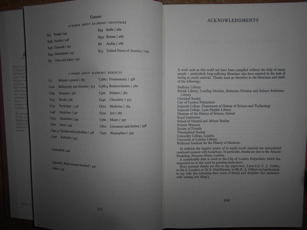 ALCHEMY. A Bibliography of English-Language Writings
