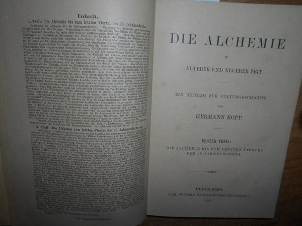 (Alchimia) Die Alchemie in älterer und neuerer Zeit