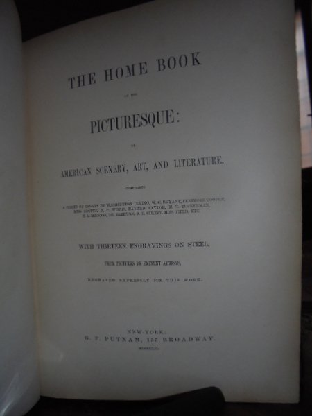 (America) HOME (The) book picturesque: American scenery, art, and literature …