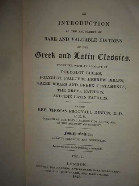 An Introduction to the Knowledge of Rare and Valuable Editions …