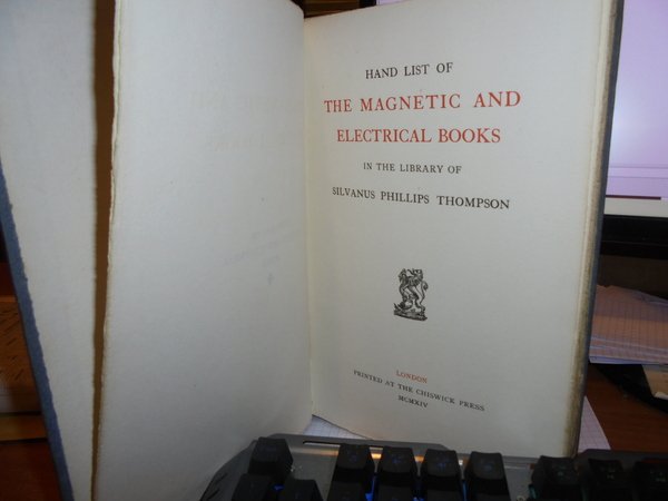 And List of The Magnetic and Eletrical Books in The …