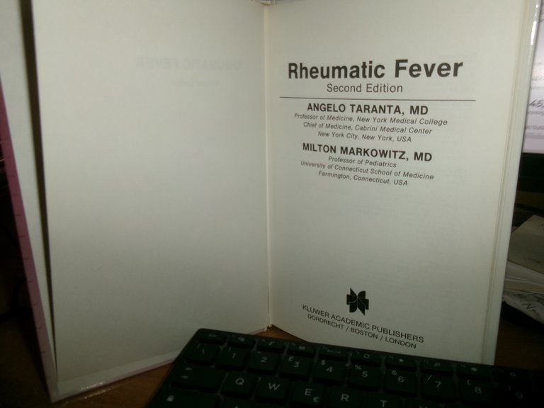 ANGELO TARANTA - MILTON MARKOWITZ. RHEUMATIC FEVER second Edition 1989