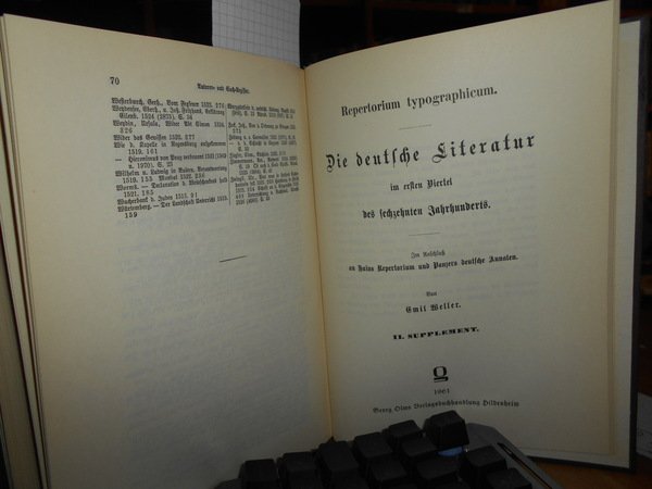 ANNALEN DER ÄLTEREN DEUTSCHEN LITERATUR. 3 BÄNDE. REPRINT.