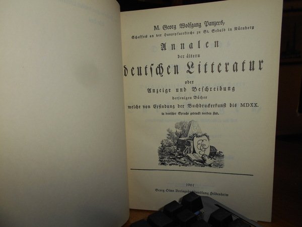 ANNALEN DER ÄLTEREN DEUTSCHEN LITERATUR. 3 BÄNDE. REPRINT.