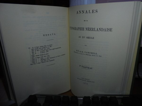 ANNALES de la TYPOGRAPHIE Néerlandaise au XV Siècle avec les …
