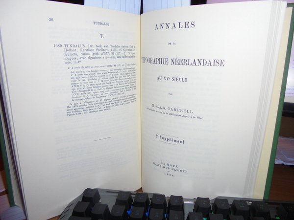 ANNALES de la TYPOGRAPHIE Néerlandaise au XV Siècle avec les …