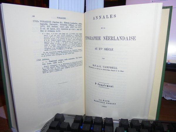 ANNALES de la TYPOGRAPHIE Néerlandaise au XV Siècle avec les …