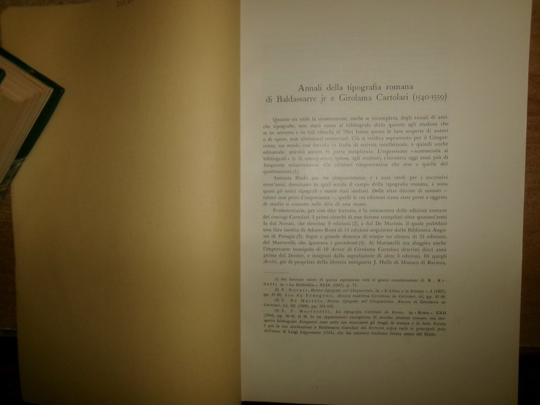 Annali della tipografia romana di Baldassarre Jr e Girolama Cartolari …