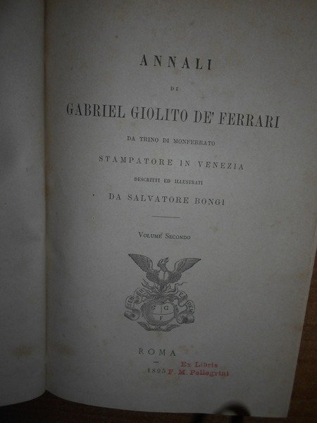 ANNALI di Gabriel Giolito De' Ferrari da Trino di Monferrato