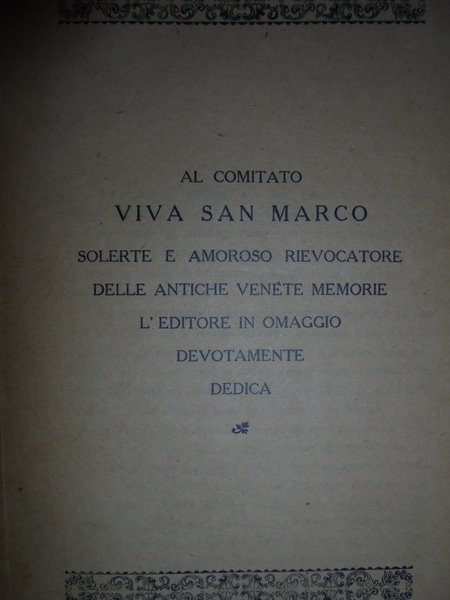 Antologia della Lirica Veneziana dal 500 ai nostri giorni