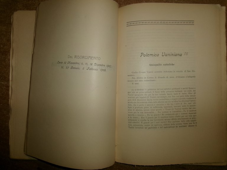 ANTOLOGIA Vaniniana preceduta dalla vita di G.C. Vanini e da …