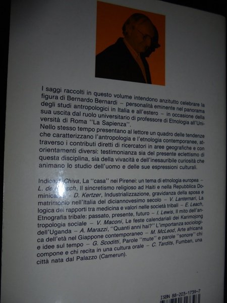 Antropologia tendenze contemporanee scritti in onore di Bernardo Bernardi