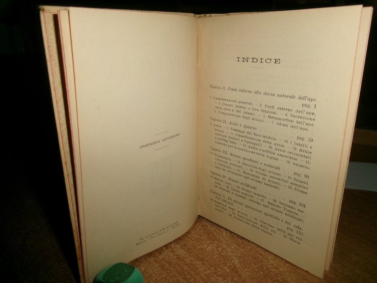 APICOLTURA di G. CANESTRINI - Quarta edizione - HOEPLI 1902.