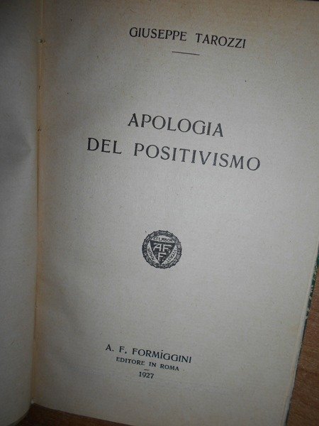 Apologia del Positivismo