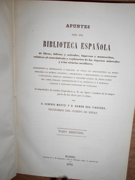 APUNTES PARA UNA BIBLIOTECA ESPAÑOLA de libros, folletos y articulus, …