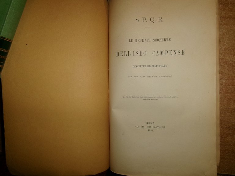 (Archeologia) Le recenti scoperte dell' Iséo Campense descritte ed illustrate