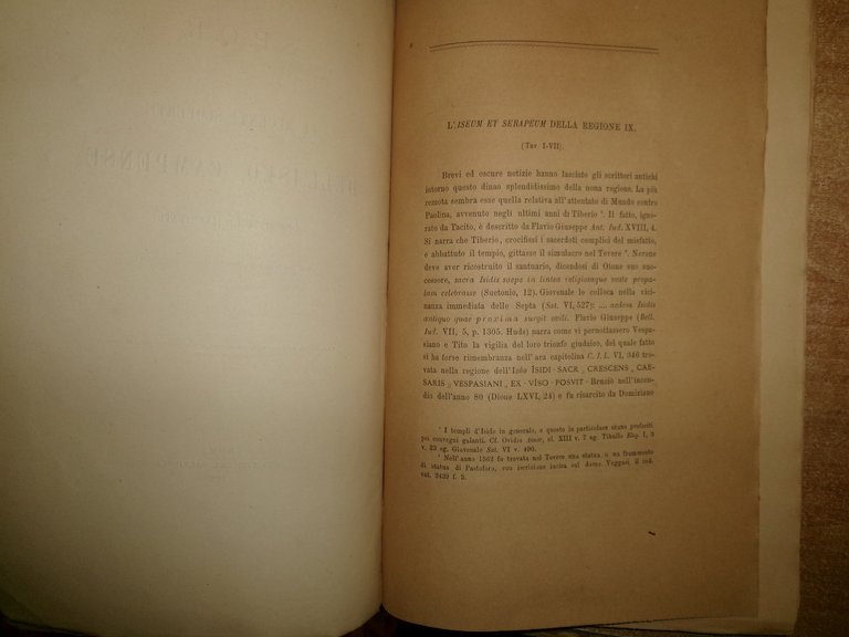 (Archeologia) Le recenti scoperte dell' Iséo Campense descritte ed illustrate