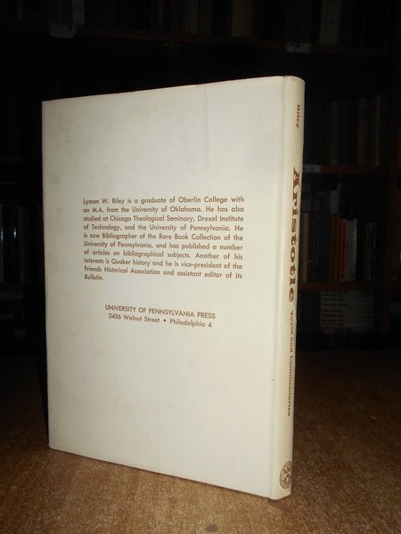 ARISTOTLE TEXTS AND COMMENTARIES to 1700 in the University of …